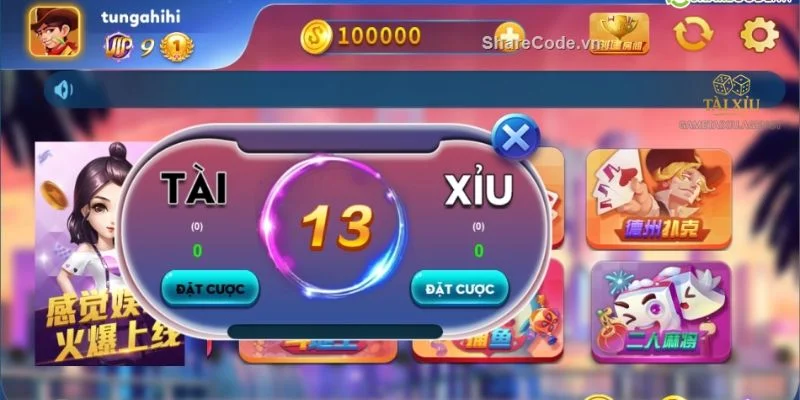 Game Tài Xỉu là sảnh chơi phát code cực uy tín. 